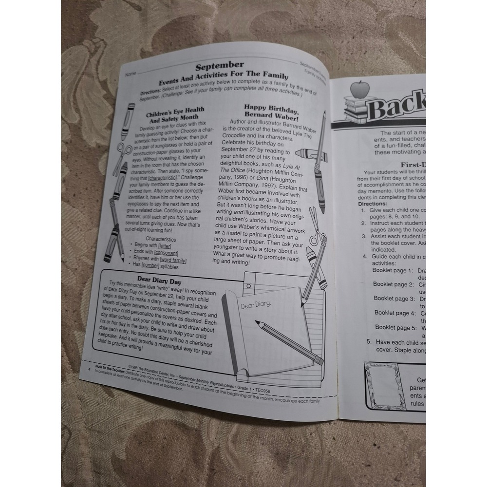 The Mailbox - September Reproducible Activities Grade 1 - Picture 2 of 5